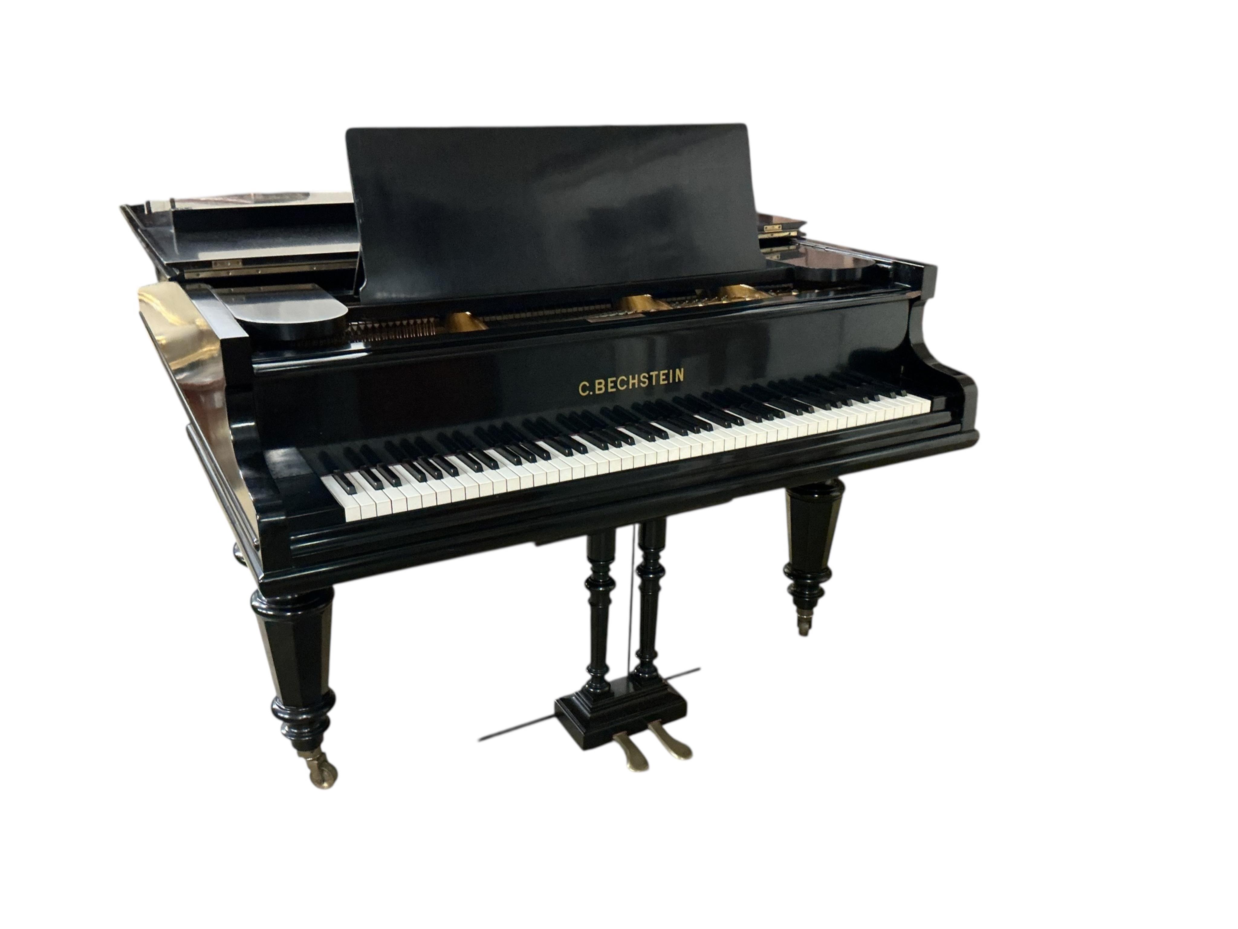 A Bechstein Model ‘A’ ebonised 5ft 8 baby grand piano c.1912, Serial no 105359 1208, retailed by Barker, London CITES Submission reference L3G698EY